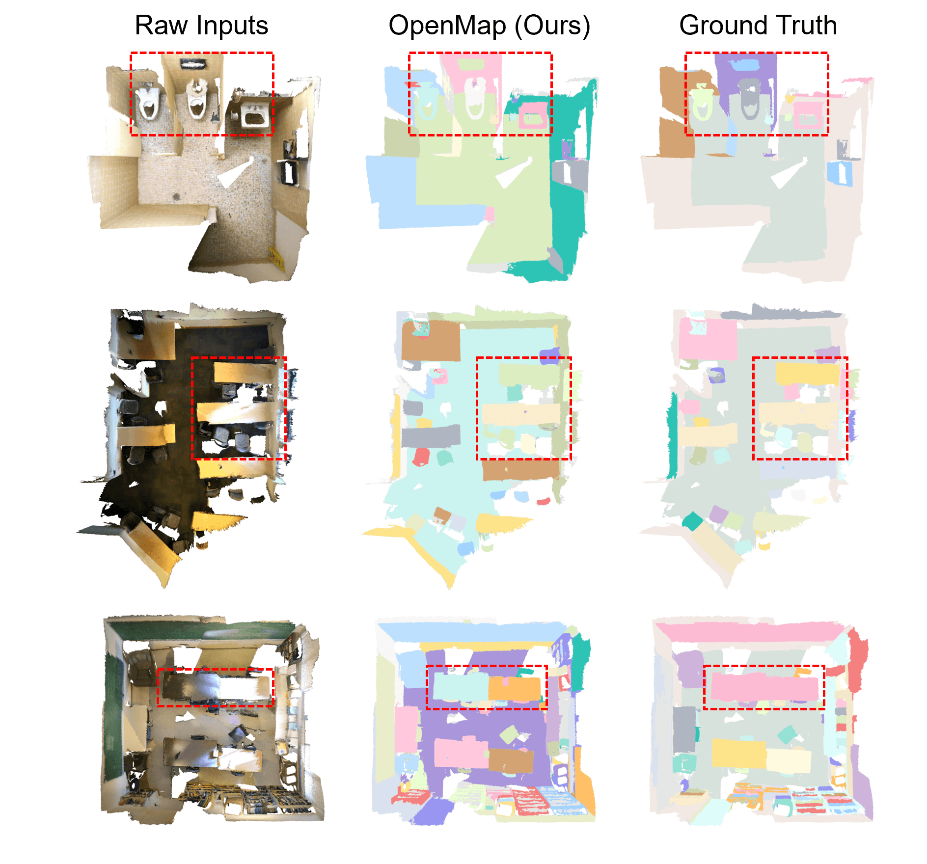 Semantic mapping results of OpenMap on ScanNet200